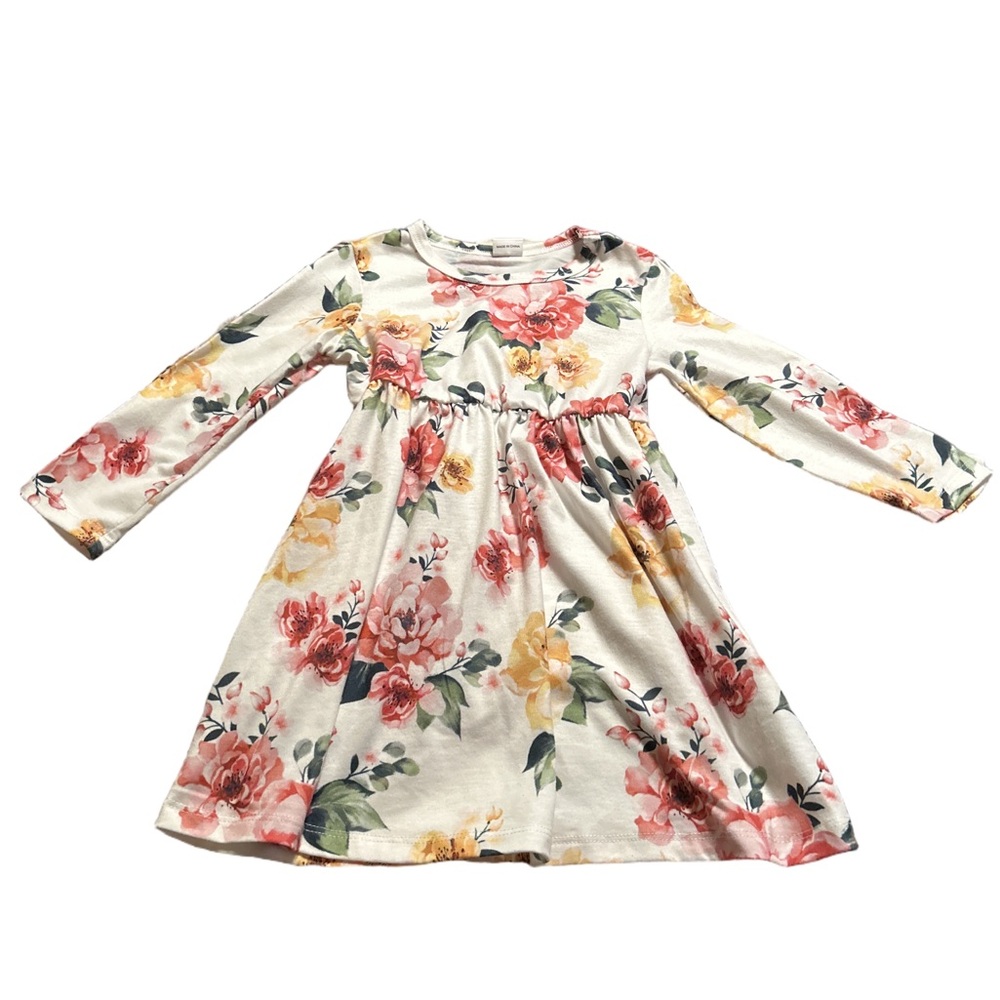 Pat Pat Floral Long Sleeve Dress Size 2 Years